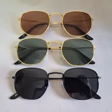 Óculos Hexagonal Masculino e Feminino Retrô Estilo Vintage Lente Fumê Marrom Preto | Frete Grátis 24h