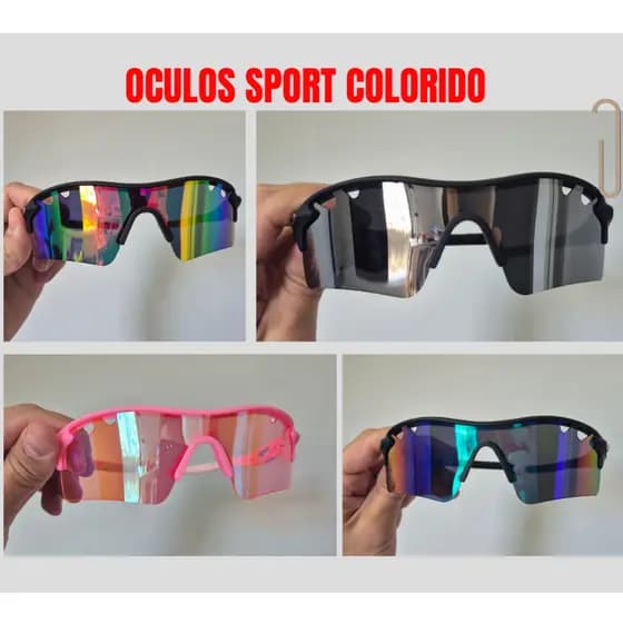 Óculos de Sol Colorido Esportivo – Tendência, Artistas, Corrida, Bike, Trilha, Crossfit Moda 2026 Influencers