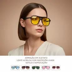 Óculos De Sol Retrô Armação Grande Lente Amarelo Azul Rosa Oceano Oncinha Fashion Masculino Feminino Drive Safe