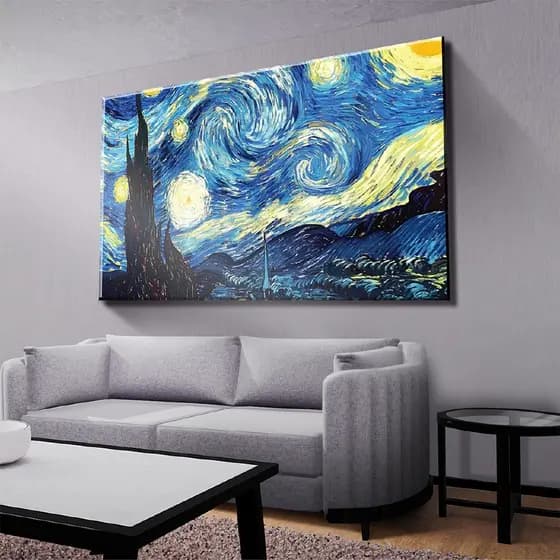 Quadro Grande Van Gogh Noite Estrelada – 30x20, 50x30, 60x40, 70x50 cm