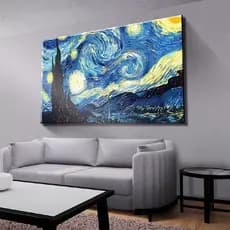 Quadro Grande Van Gogh Noite Estrelada – 30x20, 50x30, 60x40, 70x50 cm
