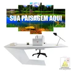 Quadro Decorativo Personalizado Com Sua Paisagem 5 PÇS