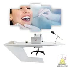 Quadro Decorativo Clnica Dentaria 5 PÇS
