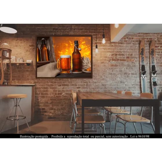 QUADRO DECORATIVO BAR RESTAURANTE BEBIDAS CERVEJAS PETISCOS