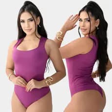 Body Bori Feminino Regata Alça Larga Forro Duplo