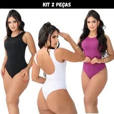 Kit 2 Body Costa Nua Bory Maiô Feminino Forro Duplo