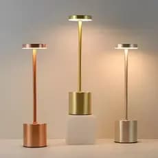 Luminária De Mesa Com Toque Recarregável LED Moderna Abajur Restaurante USB Para Leitura COD