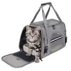 Mala Pet De Viagem Para Cães E Gatos Transporte Dobrável Ideal Para Avião Conforto Premium