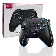 Controle Gamer Sem Fio Wireless Bluetooth Com Luz De Led RGB GM II SN2208