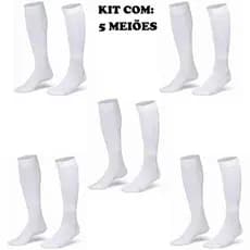 Kit 5 Meia Meião Infantil Futebol Profissional Anatômico Macio