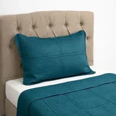 Jogo Colcha Cobre Leito Solteiro Milão 2 Peças Cores Lisas Matelado c/ Fronha Corttex Box Padrão