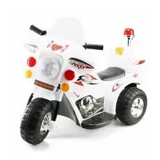 Moto Elétrica Infantil Triciclo Policial Branco Importway