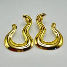 Brinco Folheado a Ouro 18k Orgânico