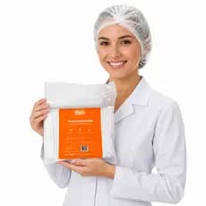 Touca Sanfonada TNT Com Elástico Anvisa Branca Medix Descartável Kit com 100, 200, 300, 500 Unidades