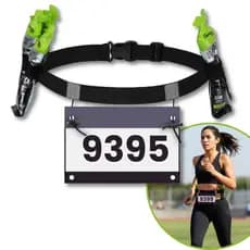 Cinto Porta Número Para Corrida Triathlon Ciclismo Gel Carb Up Elástico Refletivo
