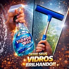 Kit Limpa Vidro500ml+Rodo Mágico ProVita Limpa vidros box acrilicos  e muito mais