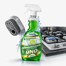 Kit Desengordurante + Escova de Limpeza com Dispenser de Sabão Multiuso Imbutido