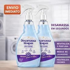Desamassa Roupa Fácil Sem Passar Perfuma e Neutraliza Reduz Lavagens