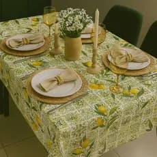Toalha de Mesa Térmica PVC Plástico Impermeável 6 Lugares / Cadeiras