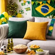 Kit 2 Capas de Almofada Suede Veludo 45x45 Decoração Sala com Zíper