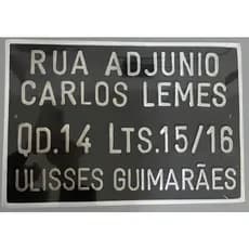 PLACA DE ENDEREÇO EM ALUMÍNIO FUNDIDO PERSONALIZADA DURAÇÃO VITÁLICIA