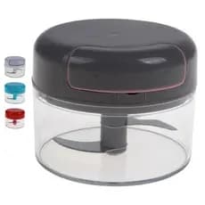 Triturador Manual de Alimentos 200ml 2 Lâminas Mini Processador Cortador de Cebola Alho Temperos Legumes Frutas