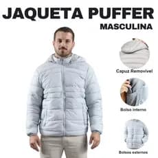 JAQUETA PUFFER COM CAPUZ BOBOJACO MASCULINO