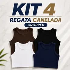 Kit 4 Regatas Caneladas Conforto e Estilo
