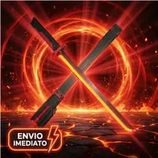 Espada Katana Samurai LED RGB 80cm com Luz, Faísca e Fumaça | Sabre de Luz Infantil e Adulto