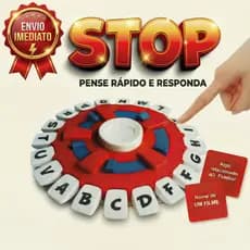 Versão em Português - Jogo de Tabuleiro Tapple Stop Trava Letras com Temporizador para Familia 24cm