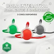 Bola Interativa Para Gatos E Cachorro Bola De Rolamento Automática Cauda Falsa Recarregável Elétrico