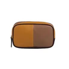 Necessaire Feminina Média Recortes Caramelo