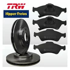 Kit Disco Carbon Hipper Freios E Pastilha TRW de Freio Dianteiro Fit 1.4 8v 1.5 16v 2004 05 06 07 08