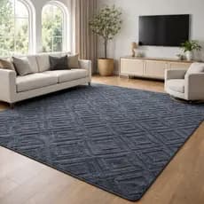 Tapete Sala Geométrico 2,00x1,40 Antiderrapante Pelo Baixo Fácil de Limpar