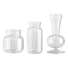 Kit 3 Vasos De Vidro Decorativo