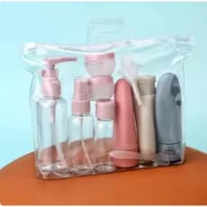 Kit Viagem 10 Peça Frasco Pote Spray Higiene Pessoal Shampoo Creme Hidratante