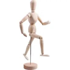BONECO ARTICULADO DE MADEIRA MANGAKA 22CM