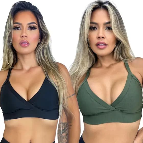Kit 2 Tops Fitness de Academia Simples Treino dia a dia