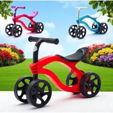 Bicicleta Infantil De Equilíbrio Futurista Sem Pedal Balanço 4 Rodas Praticidade lazer Criança feliz