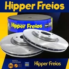 Par Disco Freio Dianteiro Carbon Gol G6 Saveiro e Voyage Ventilado ORIGINAL HIPPER FREIOS Veltilados