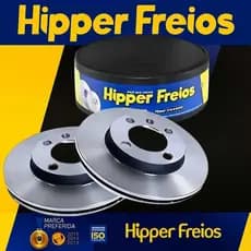 Par Disco Freio Dianteiro Carbon  CrossFox Fox SpaceCross SpaceFox Ventilados Original Hipper Freios