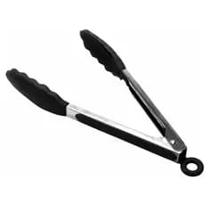 Pegador de salada Em Aço Inox E Silicone Preto  27,5cm Para Salada ORIGINAL MIMO STYLE