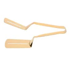 Mimo Style Espátula Culinária Dupla, Feita Inteiramente em Aço Inoxidável na Cor Dourada. Perfeita para Servir