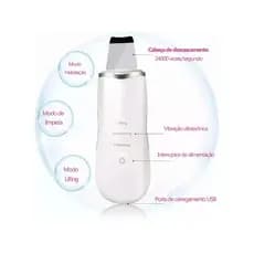 Peeling Ultrassónico Portatil Com Ionização Beleza Vibração removedor de cravos