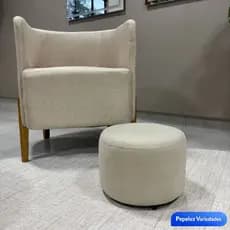 Puff Infantil Redondo Suede Apoio Pés Decorativo Quarto Sala Diversas Cores