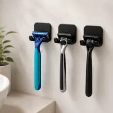 Kit 3 Suportes para Barbeador Gillette | Fita 3M Inclusa e Sem Furos