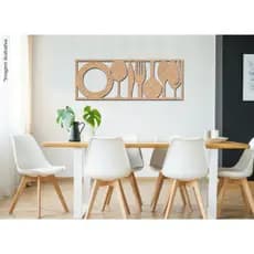 Kit Cozinha MDF 3mm cru, corte laser vazado 3D