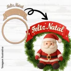 Conjunto MDF cru para confecção de  guirlanda Natal