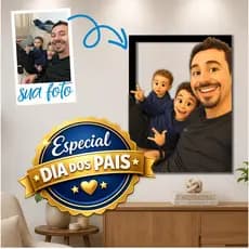 Presente Dia dos Pais Personalizado | Quadro com Foto em Animação 3D | Surpreenda seu Pai