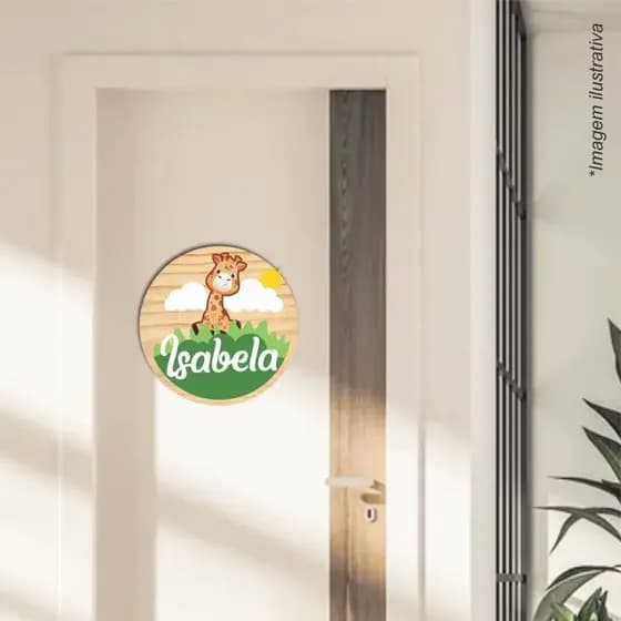 Guirlanda maternidade, porta quarto criança / bebê MDF laser 3D